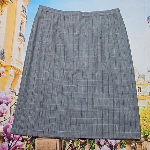 Pendleton Vintage 2 Piece Plaid Elegant Virgin Wool Skirt Set Size 16 - Picture 8 of 15